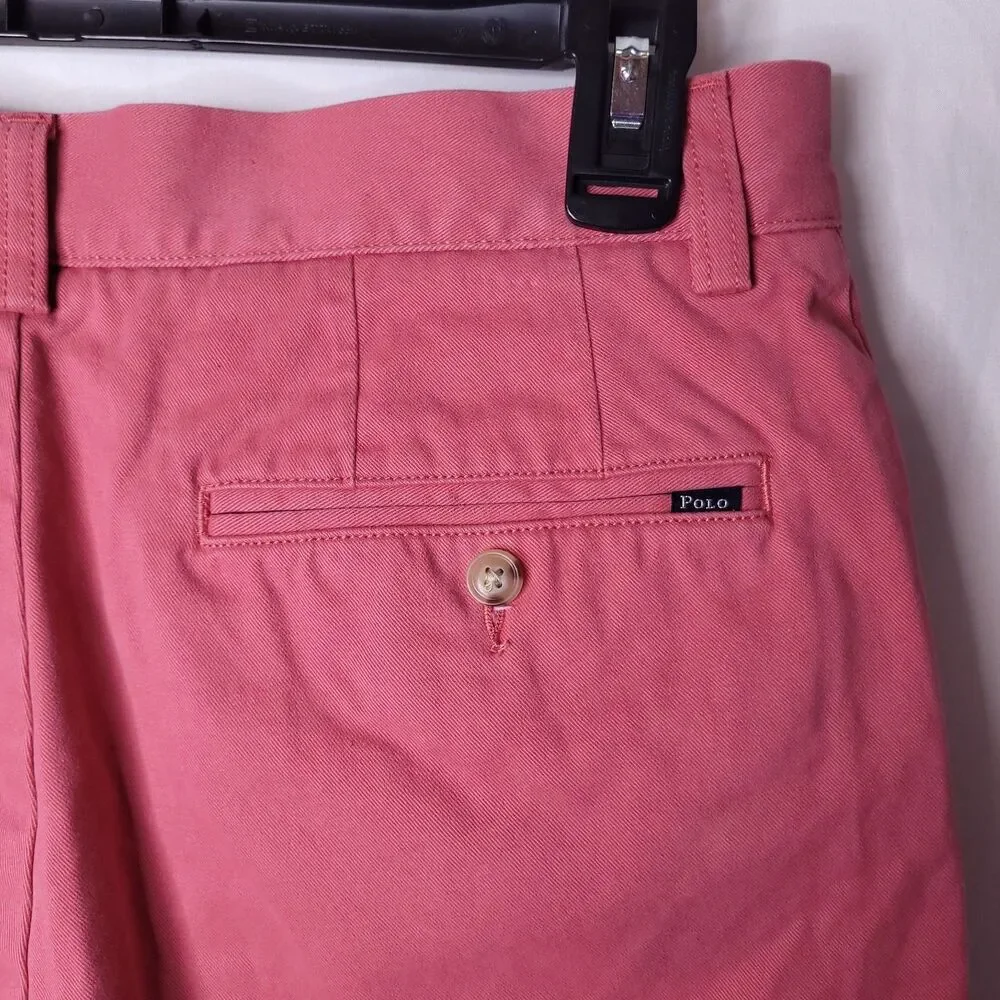Polo Ralph Lauren Chino Shorts Mens 30 Red Classic Fit 9